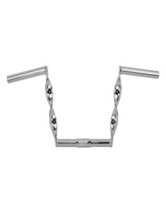 Flat Twisted Handlebar 9 25.4mm Chrome.